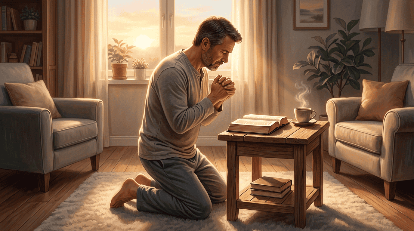 Establishing a consistent morning routine of prayer and scripture is a practical way to master the skill of discipline.